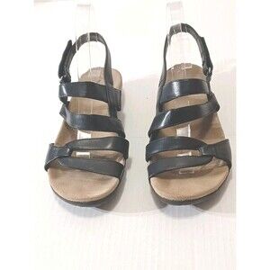 Yuu Black Janne Strappy Casual Sandles Size 8.5M